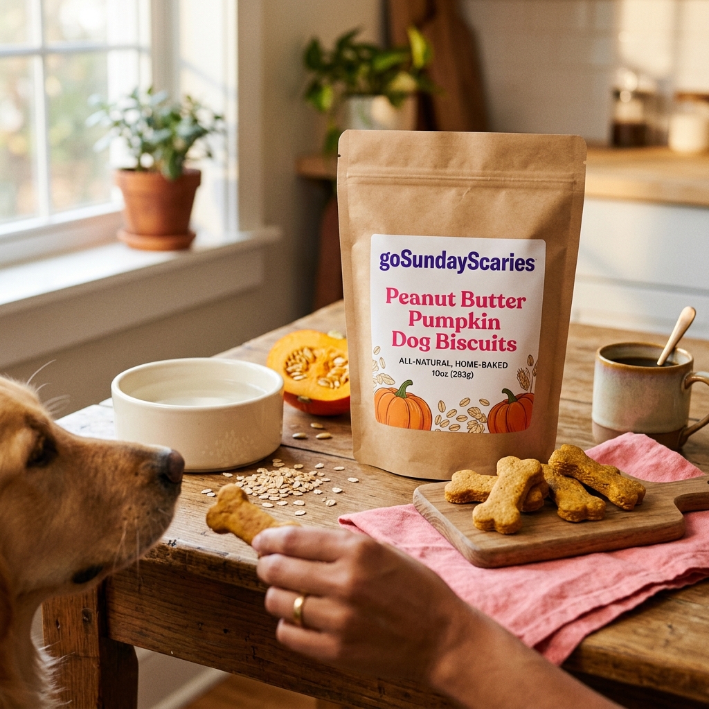 Peanut Butter Pumpkin Dog Biscuits - Image 2